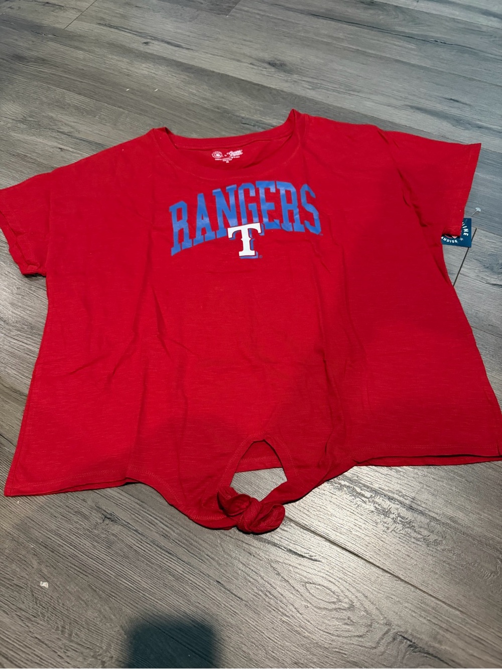 Womens Texas Rangers  Front Tie Shirt Size 2XL